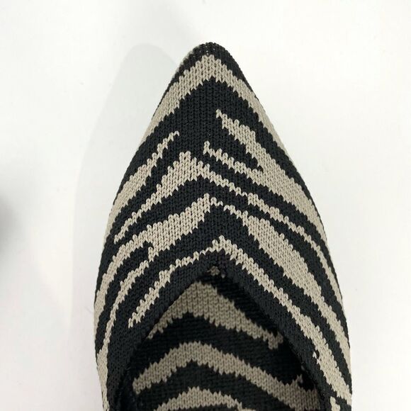 Rothy's The Point Black Zebra Flats Size 5 - Picture 12 of 15